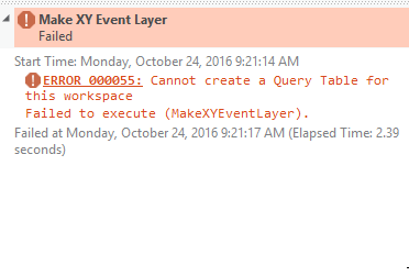 Unable to Display XY Data in ArcGIS Pro